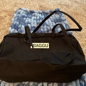 BAGGU Classic Black Bowler Shoulder Bag Medium